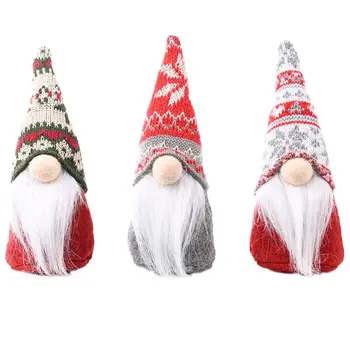 

Christmas Gnome Handmade Knitted snowflake Pattern Swedish Tomte Kids Xmas Gifts