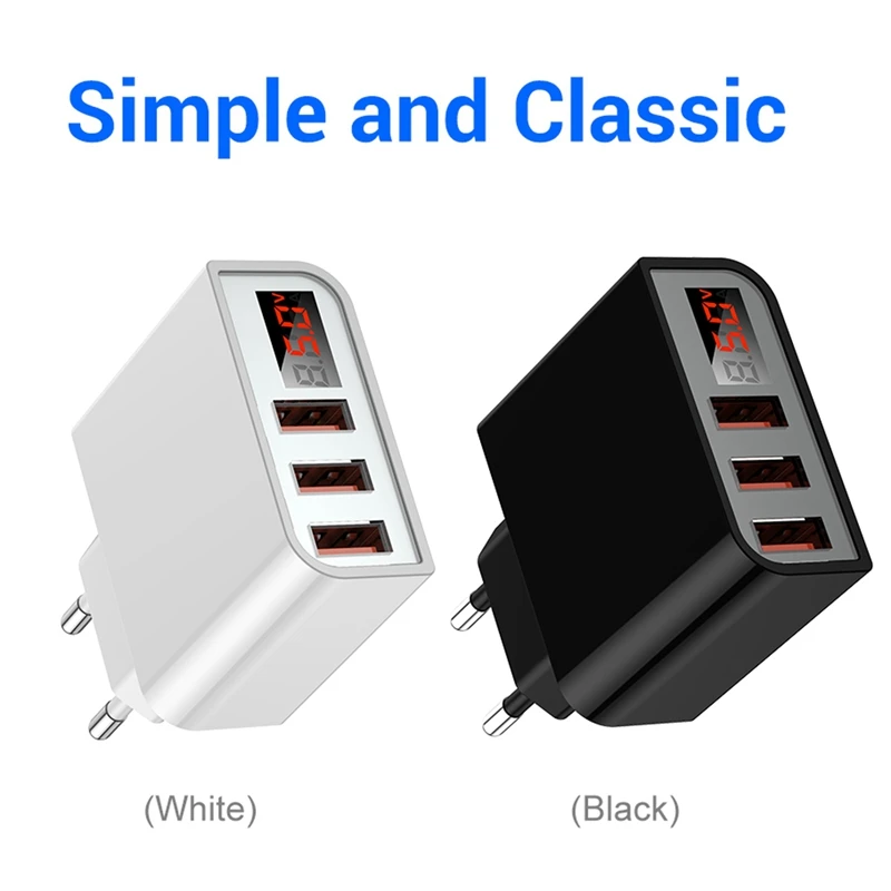 3.4A/5 В Usb зарядное устройство светодиодный дисплей адаптер 3 порта зарядное устройство для телефона Usb зарядка для Iphone/samsung/Xiaomi стены путешествия быстрое зарядное устройство