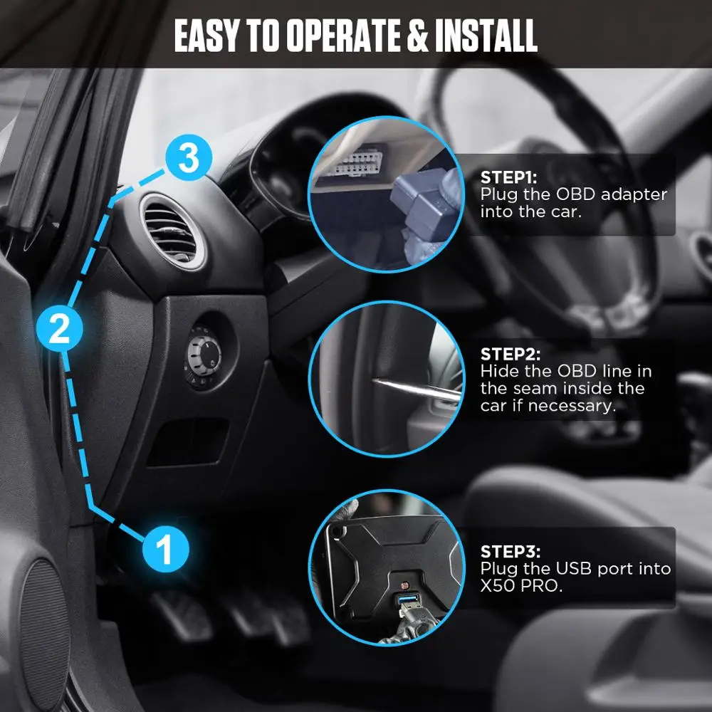 Монитор Диагностический AUTOOL X50Pro цифровой автомобильный компьютер с поддержкой