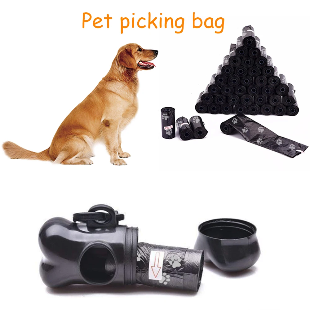 Dog Poop Bags 21 pcs Degradable Pet Dog Waste Poop Bag Printing Doggy Bag Degradable Pet Waste Clean Poop Bags Dog Up Clean Dispenser