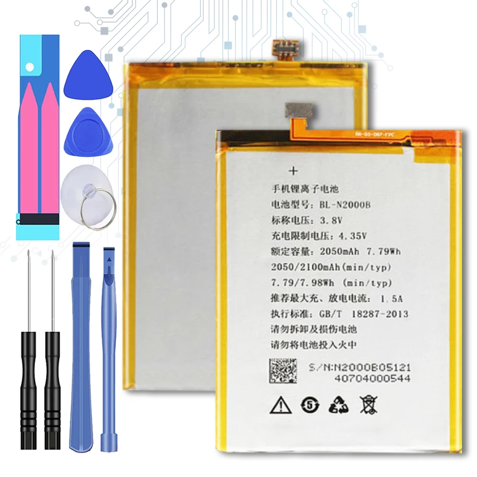 BL N2000B 2050mAh Аккумулятор для Gionee GN9005 Elife S5.1/для Fly IQ4516 с Трек кодом|Аккумуляторы