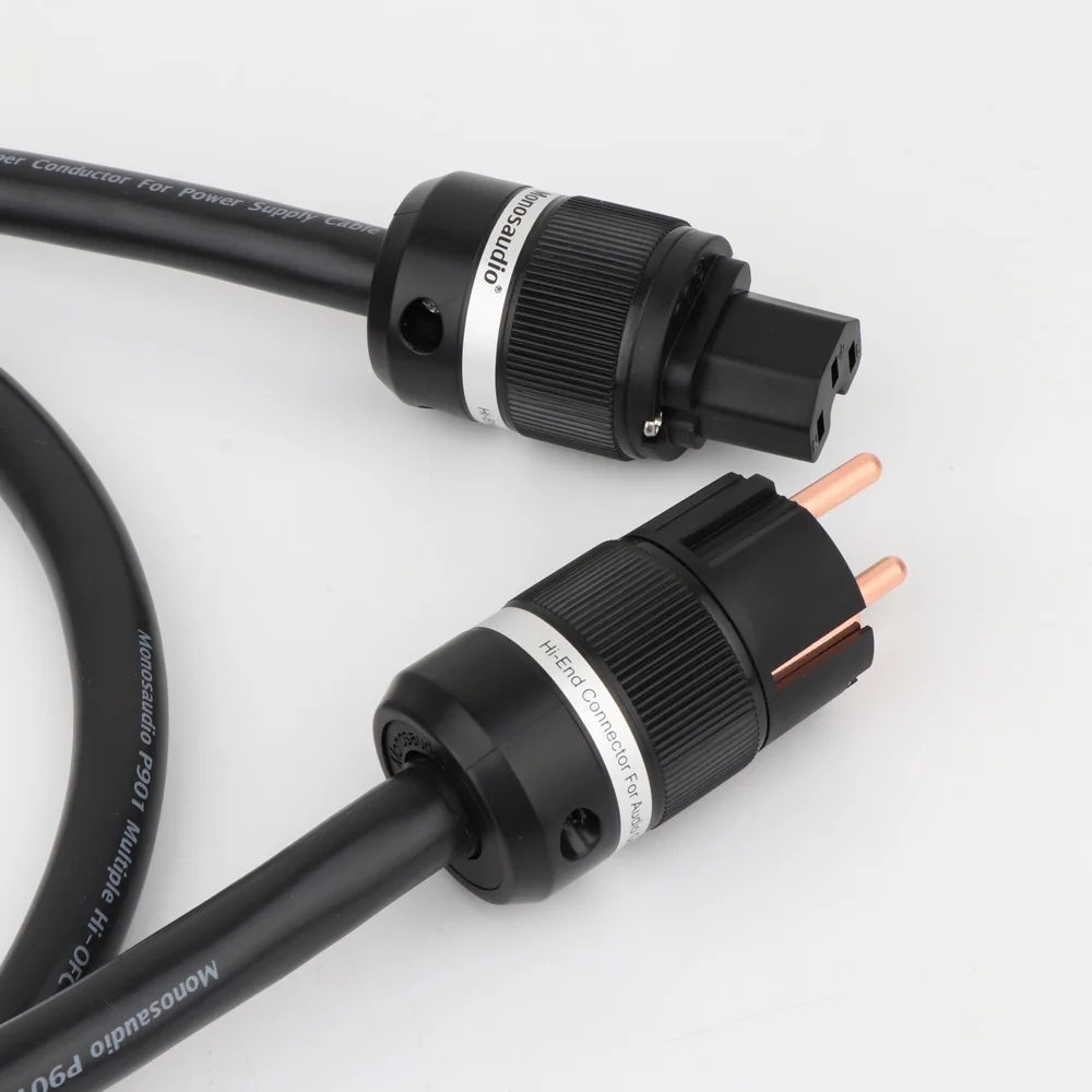 Monosaudio-P901 ̿ OFC  Schuko  ڵ ̺, HIFI EU AC  ̺ HiFi EU  ÷ Ŀ ڵ ̺