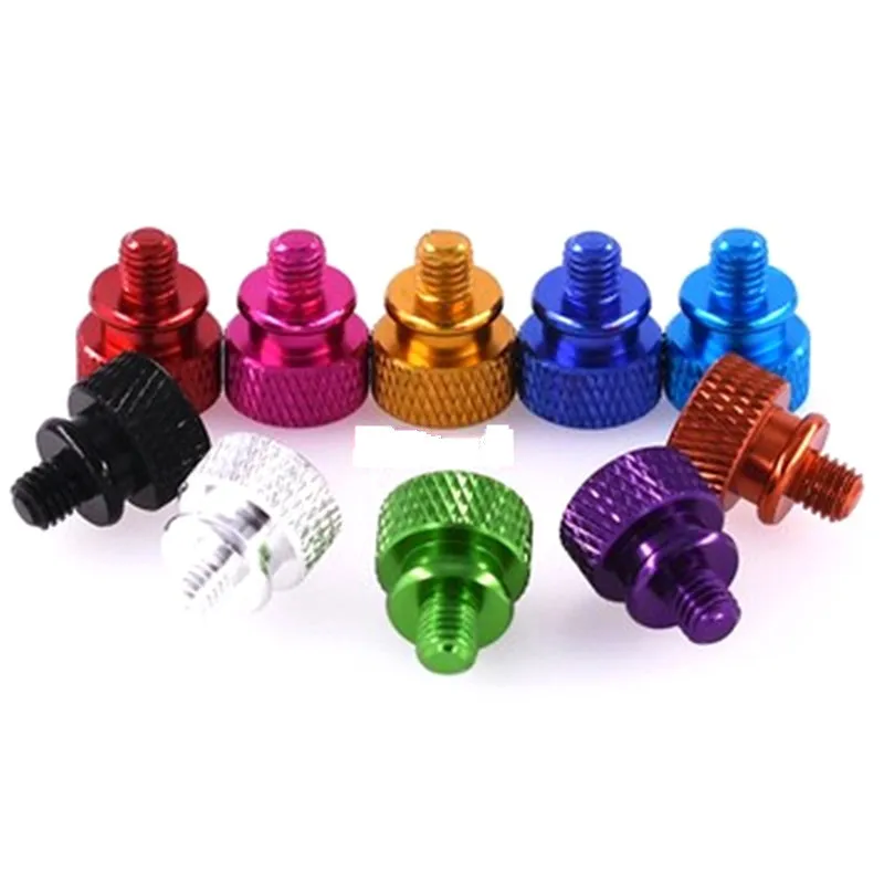 5PCS 6 32*6.5/12 Colorful Aluminum Alloy Knurling Thumb Screws for