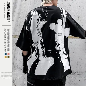 

Lindsey Seader Men T Shirt O-Neck Hip Hop Streetwear Cartoon Smoking Drunk Print Tees Casual Summer Short Sleeve Cotton T-shirts