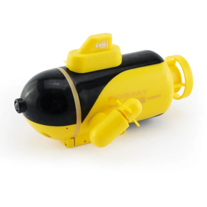 Мини радиоуправляемая модель подводных лодок четырехканальный Электрический радиоуправляемый корабль со звуковым и светодиодный эффектом забавная игрушка для аквариума для детей - Цвет: Yellow