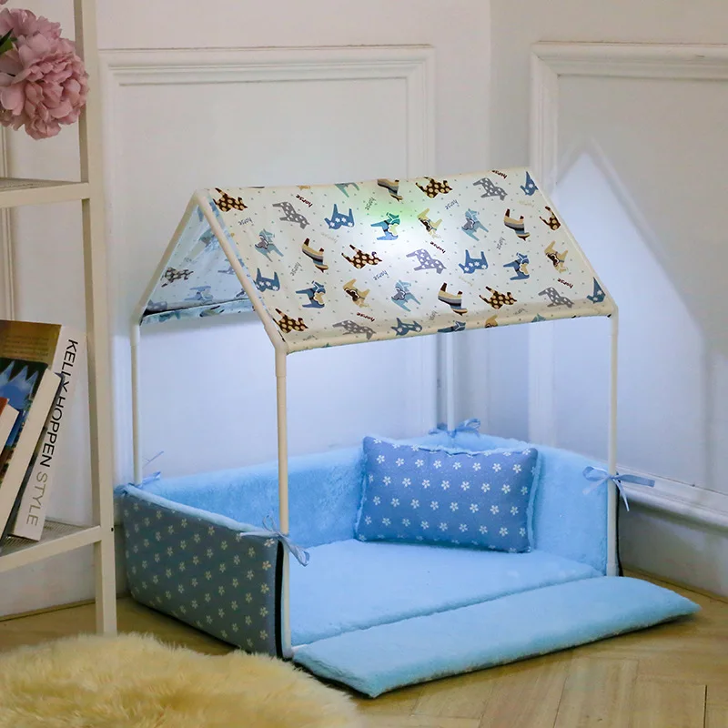 

Pet Supplies Assembled Creative Room with Top Removable Dog Kennel House Nest in Autumn and Winter