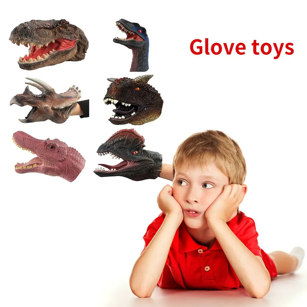 

Dinosaur Hand Doll Dinosaur Toy Soft Glue Jurassic Simulation Tyrannosaurus Rex 3-6 Years Old Child Toy Animal Head