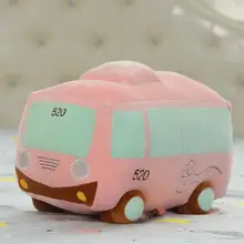 

Creative Stuffed School Bus Toy Skin-friendly Breathable Fine Workmanship Home Decor Stuffed Plush Bus Toy for Kids