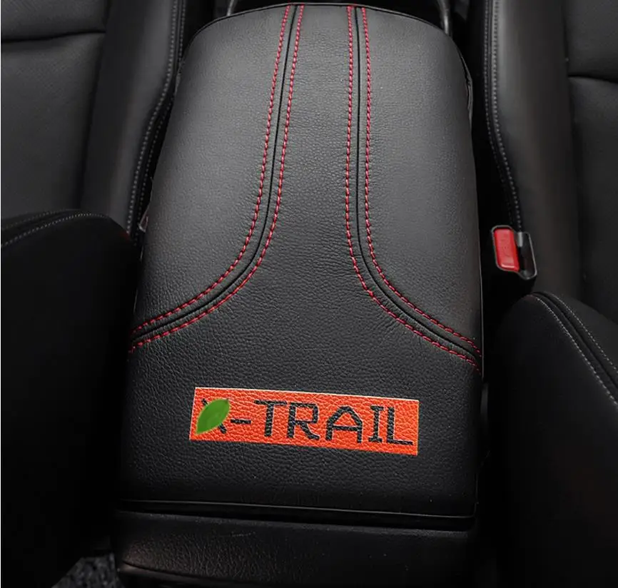 Для Nissan X-Trail X Trail T32 Rogue- автомобильный центральный подлокотник коробка 3D дизайн искусственный кожаный чехол Аксессуары