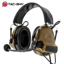 TAC-SKY COMTAC II silicone earmuffs hearing defense noise reduction pickup military tactical headset CB