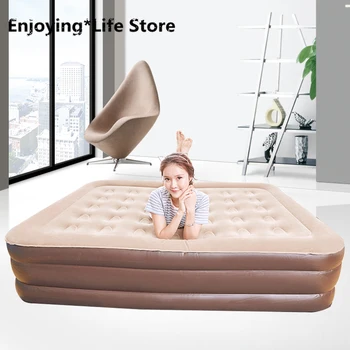 

Inflatable Bed Air Bed Cartoon Atmosphere Pad Thickening Height Mattress Portable Outdoor Camping Mat Bedroom Set Furniture