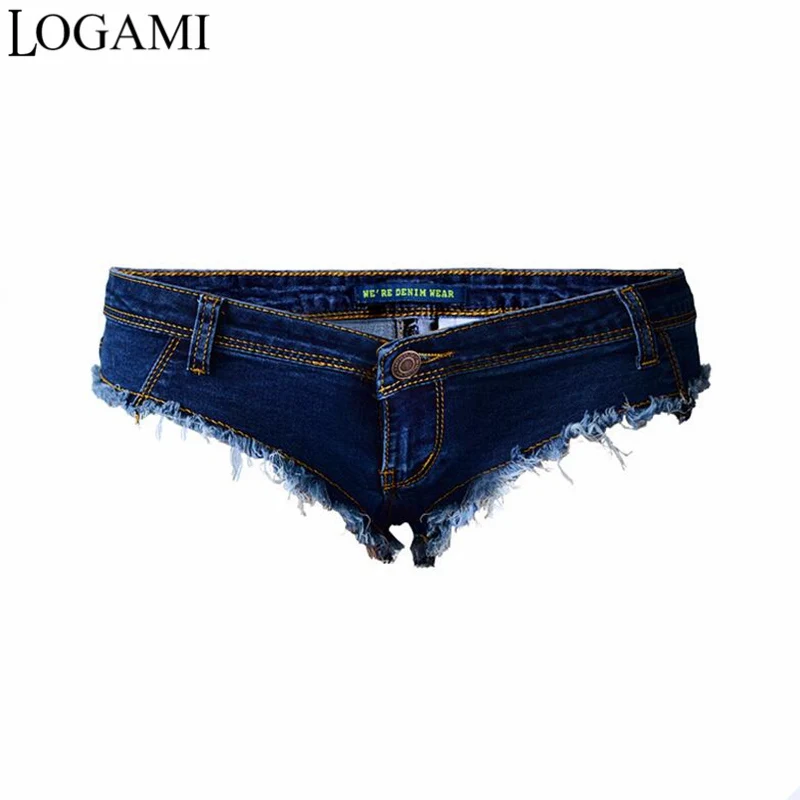 Шорты LOGAMI женские из денима Пикантные мини-шорты с заниженной талией короткие