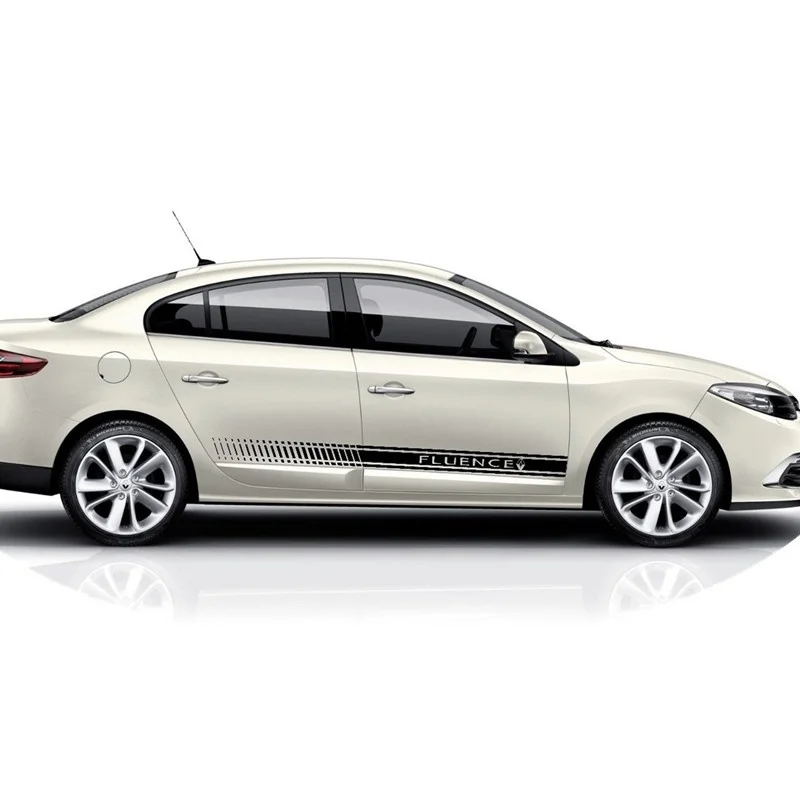 

For (1Pair/2Pcs) 2X for RENAULT FLUENCE saia lateral corpo decalque do vinil Graphics de qualidade premium