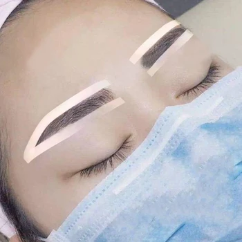 

6 Pairs Disposable Eyebrow Tattoo Shaping Extra Sticker Templates Eyebrow Stencil Makeup Tools DIY Eyebrow Template Stencil 2020