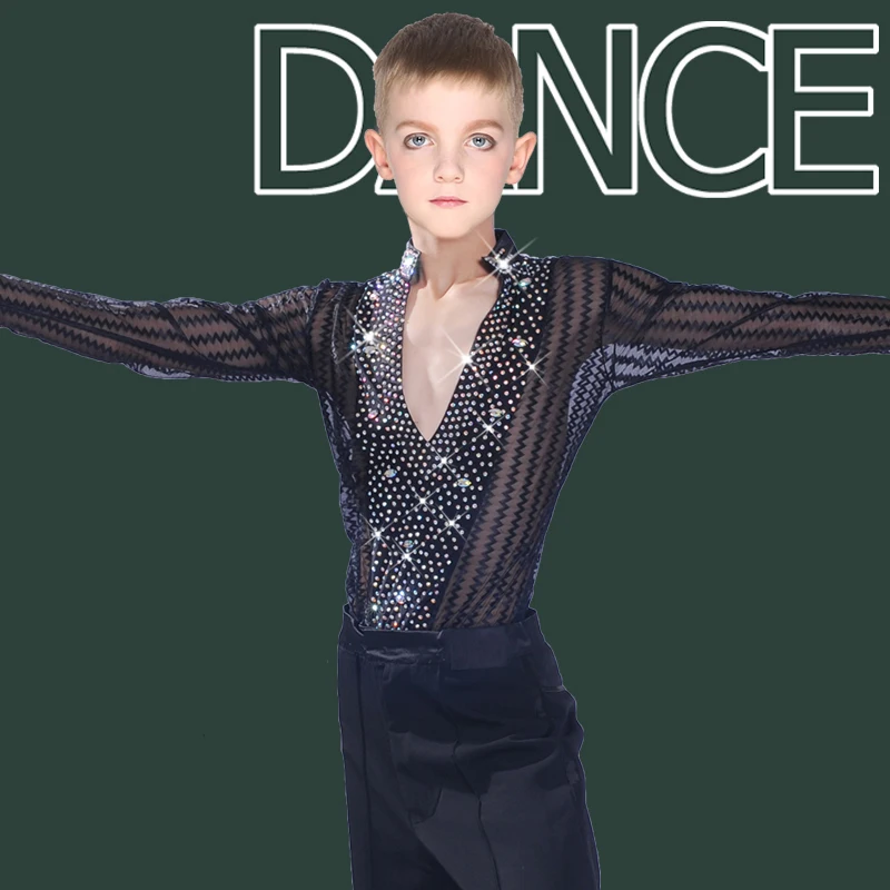 ragazzi-concorso-di-danza-latina-top-scollo-a-v-maniche-lunghe-camicie-a-righe-crystal-performance-dancewear-rumba-chacha-top-dnv15559