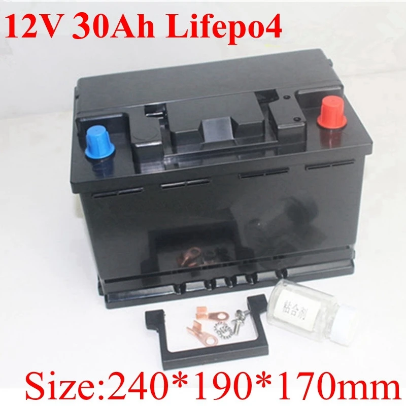 Lifepo4 12v 30Ah 40Ah литиевая батарея для автомобиля Ebike мотоцикл Замена свинцово-кислотный источник бесперебойного питания батарея+ 14,6 v 5A зарядное устройство