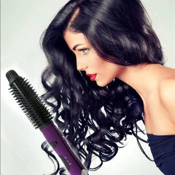 

Uk Plug Purple 5-In-1 Straightener Style Ceramic Hair Multipurpose Curler Curlers Curling Wand Iron Blow Dryer Wand Styling Tool