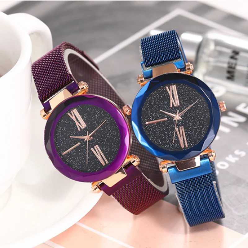 Роскошные женские магнитные звездное небо часы для женщин браслет часы алмаз Женские кварцевые наручные часы Relogio Feminino Zegarek Damsk