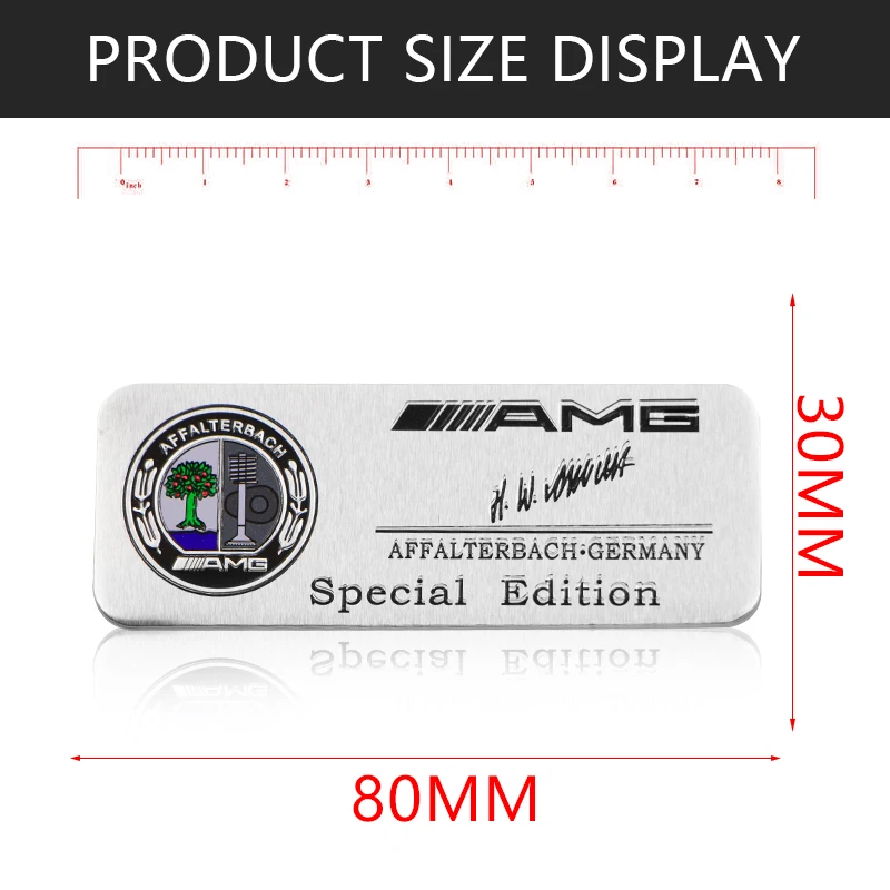 Car Metal Label 3D Apple Tree Metal Label Stickers for Mercedes Benz AMG W204 W203 W212 W211 W124 W210 GLC GLE CLA GLA W205 W213