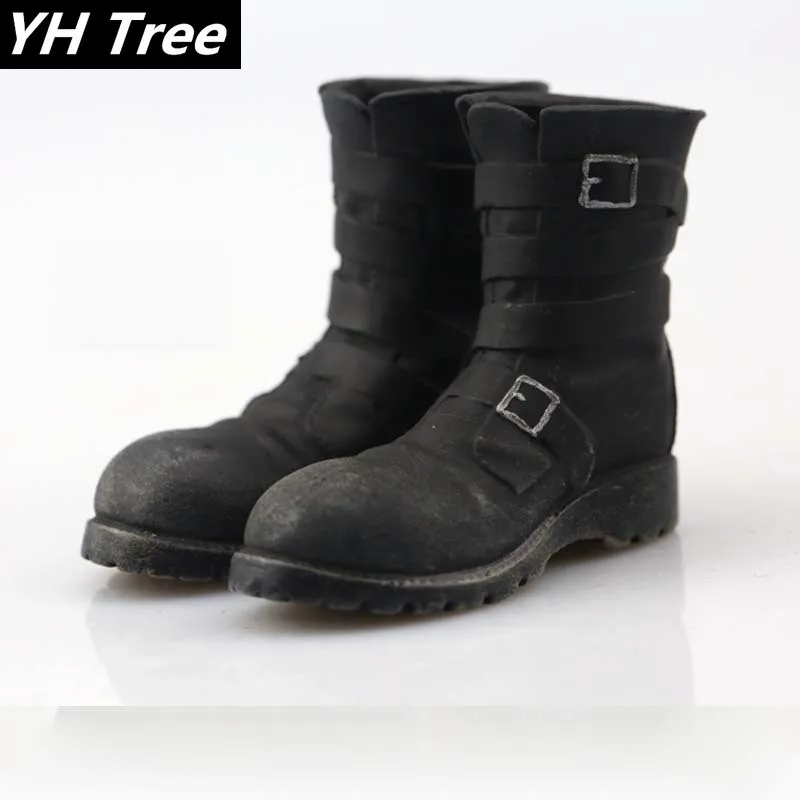 Custom Boots Toy 1/6 Male Leather Combat Shoes Model For 12'' Figure Doll Gift 