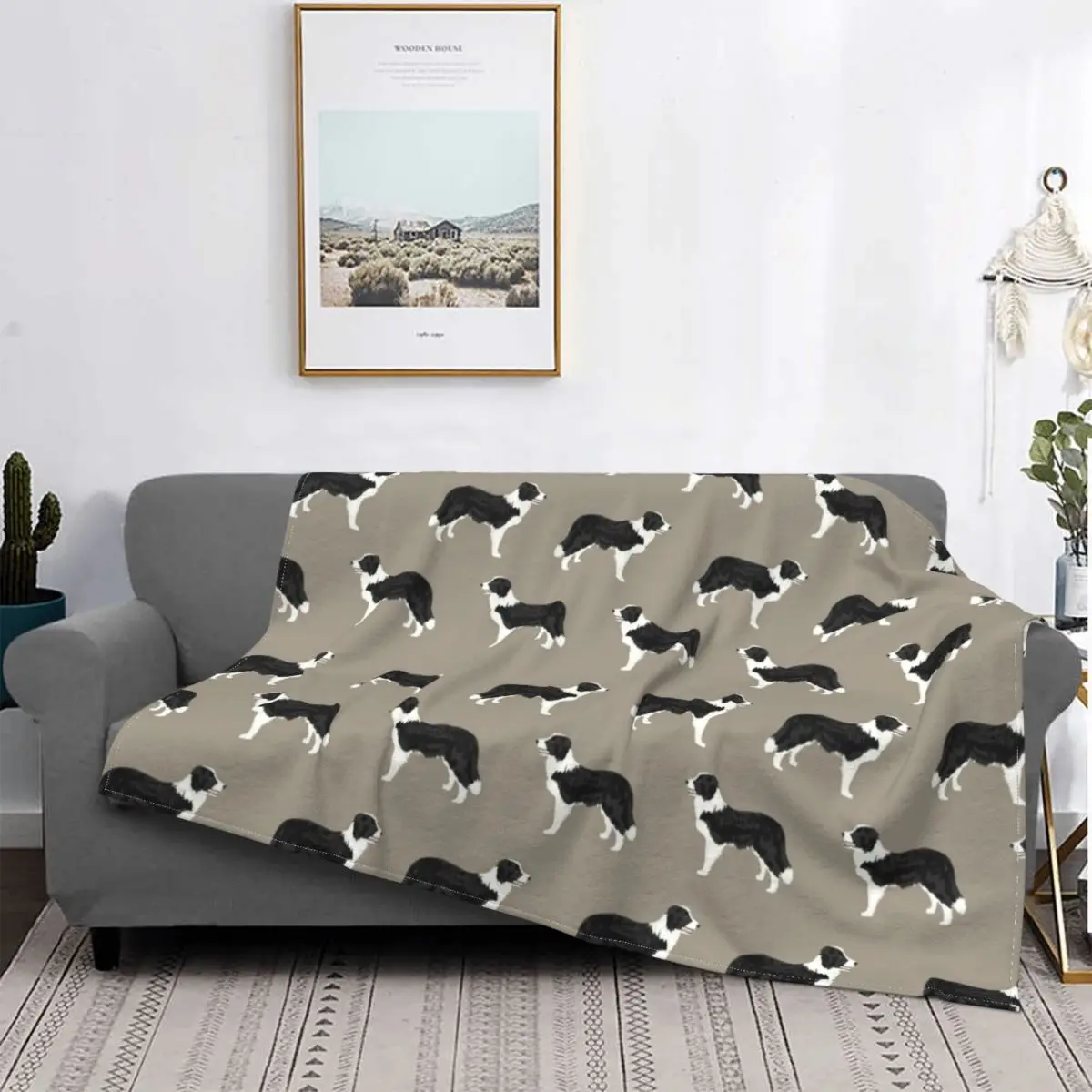

Border Collie Dog Blanket Pet Puppy Animal Plush Warm SuperSoft FlannelFleece Throw Blanket For Sofa Bedspread Quilt Couch Decor