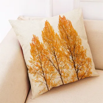 

Home Decor Cushion Cover Fall Autumn Leaves Pillowcase Modern Geometry Print Boho Decorative Pillowcase Sofa Couch Throw Pillows