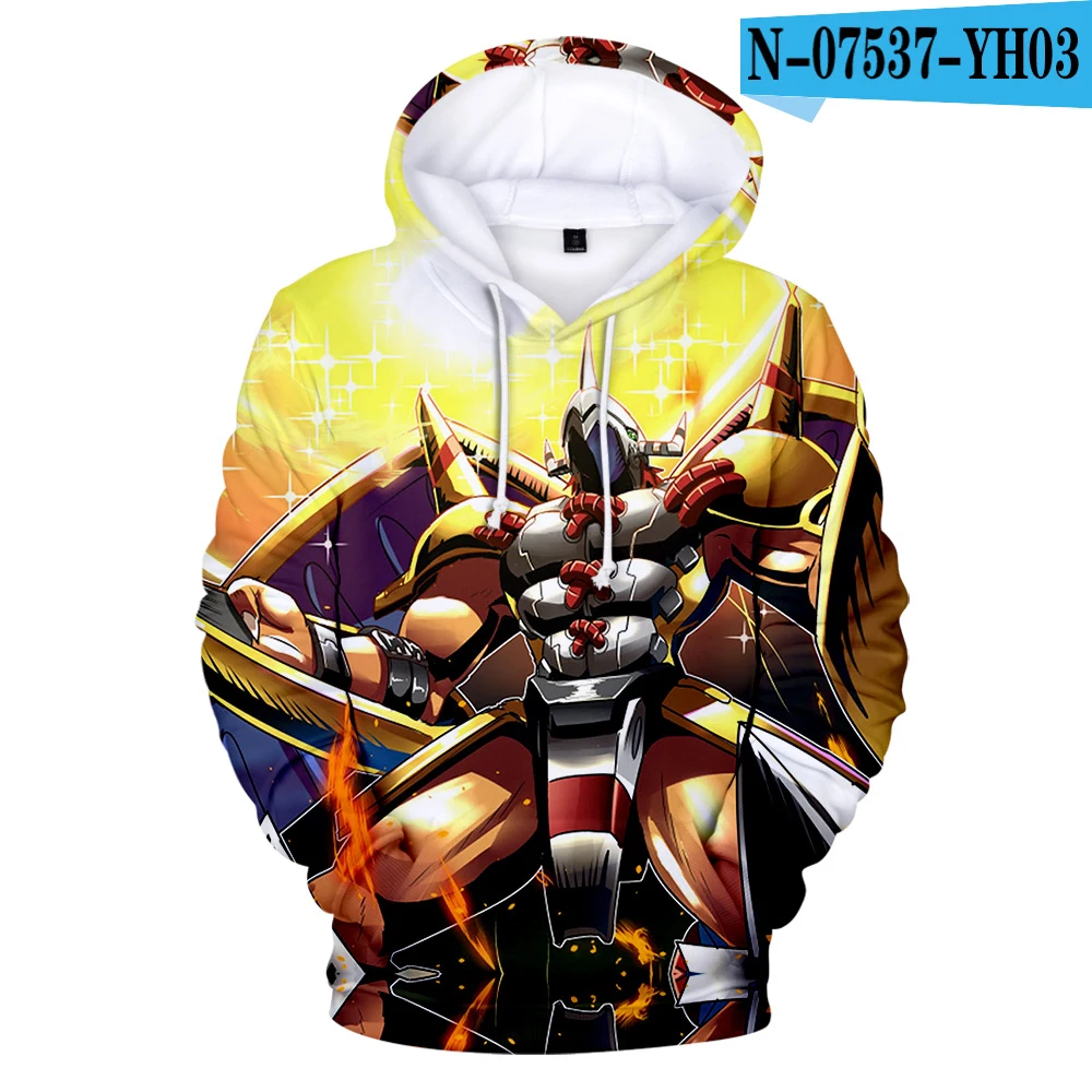 3D Толстовки с капюшоном в стиле аниме Digimon Adventure WarGreymon с объемным рисунком для мужчин и женщин, повседневная Осенняя теплая Новая детская одежда с длинными рукавами - Цвет: 3D