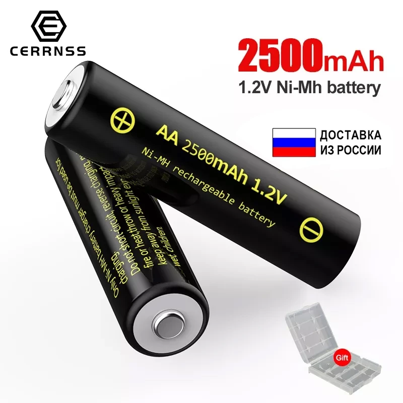 Pilas recargables AA Ni MH linterna de cámara, pilas de repuesto de V, AA, NiMH, 2500mAh, Ni MH, 2A, 4 unidades|Baterías recargables| -