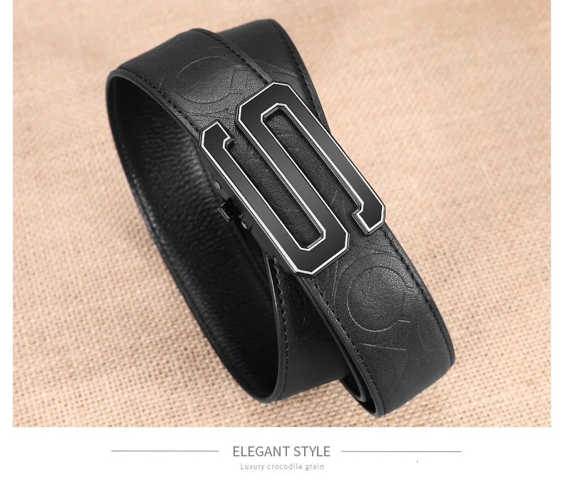 Genuine Leather Automatic Buckle Cowhide Belt Male Young And Middle-aged Leisure luxury designer cowboy g belts high quality