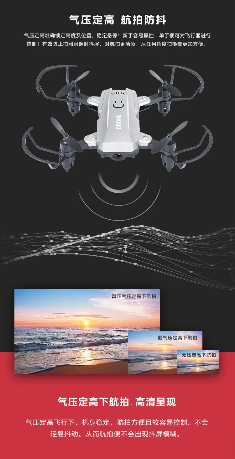 M9 складной мини Квадрокоптер WiFi Дрон для аэрофотосъемки пульт дистанционного управления Самолет интерактивный жесты фотосессии тепловой