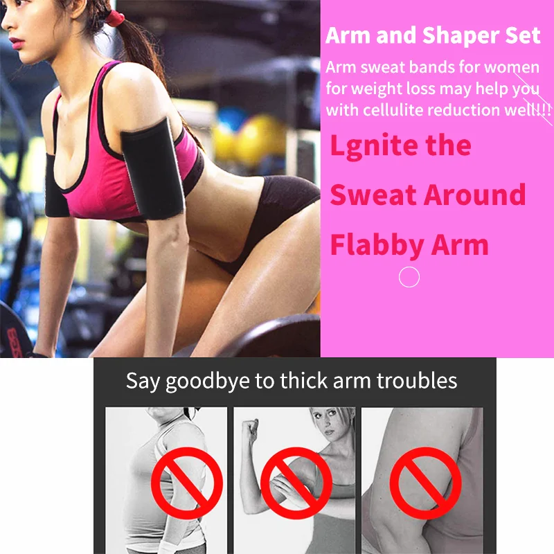 Slimming Arm Trimmer Hot Sweat Sauna Effect Compression Top Upper Arm Band Wrap Sleeve Shapers Fat Burner Slimmer Women Workout best shapewear for tummy and waist