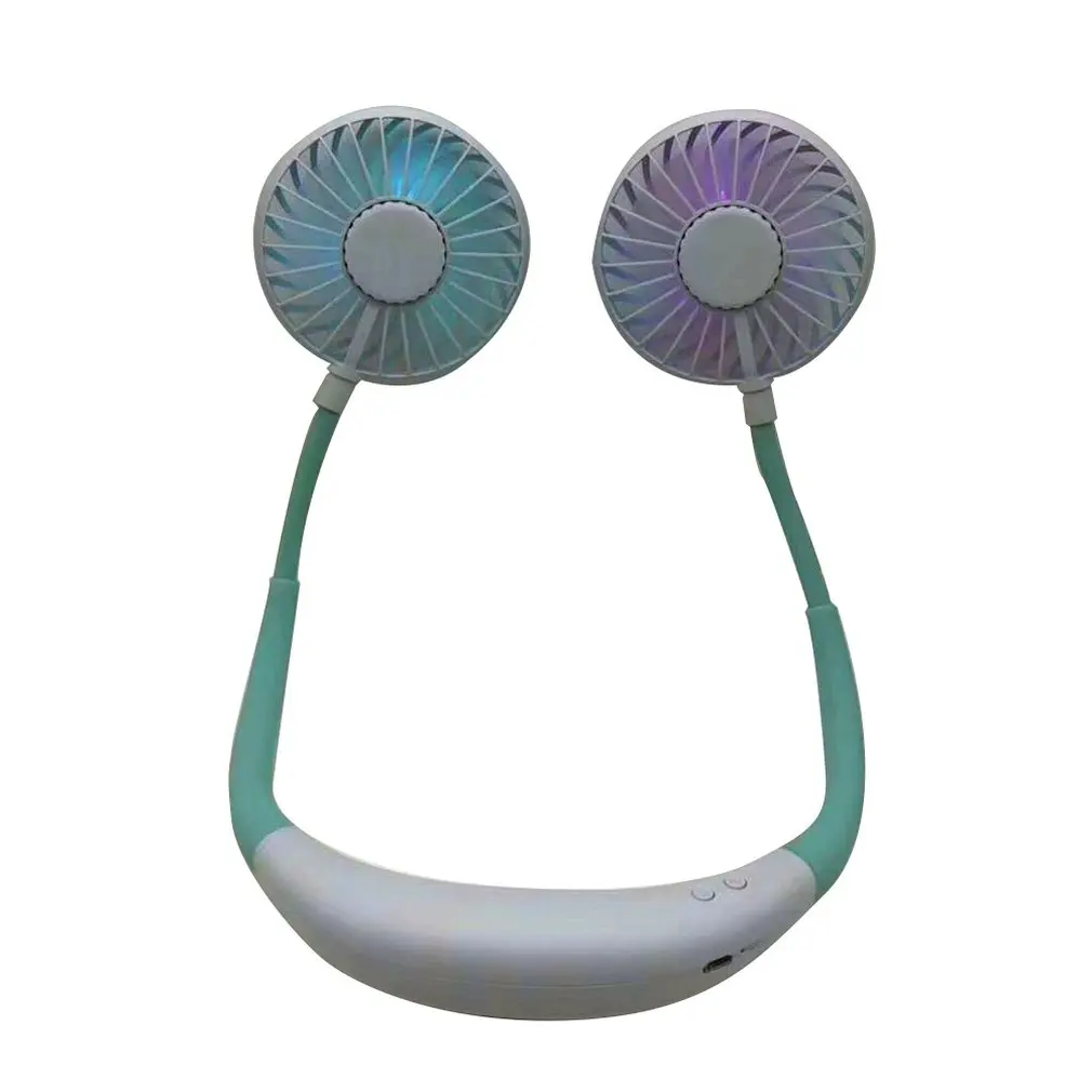 Korean Mini Hanging Neck Fan Lazy Hanging Neck Portable Mini Fan Usb