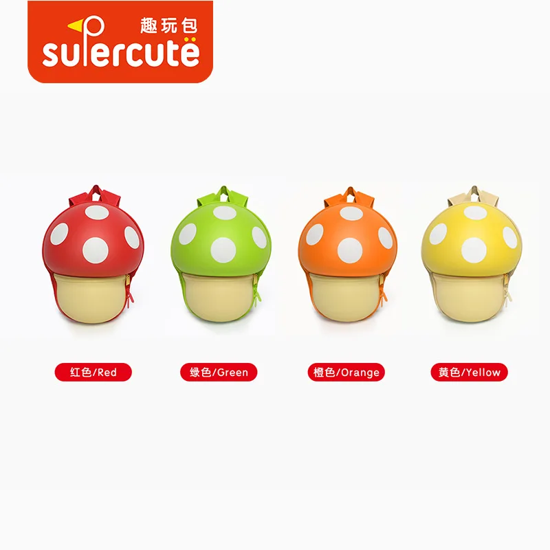 

Supercute Genuine Product Mushroom Backpack Cute Creative Single Shoulder Backpack School Bag Logo Backpack
