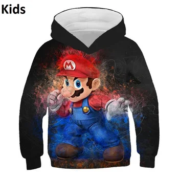 

2020 New Cartoon Super Mario Anime Chlidren Cloth Set Kids 3d Print Hoodie Baby Girl Boy Hoodies Sweatshirts S-XXL 06