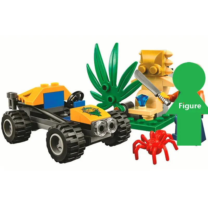 2019 новый город джунгли исследователи джунгли Багги строительные блоки наборы кирпичи Классическая лесная модель детские игрушки подарки