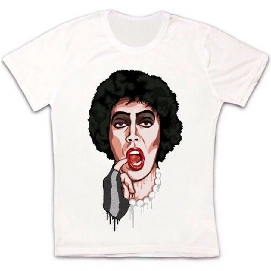 Dr Frank N Furter Рокки хоррор картина шоу музыкальный фильм Ретро футболка 2428 Футболка