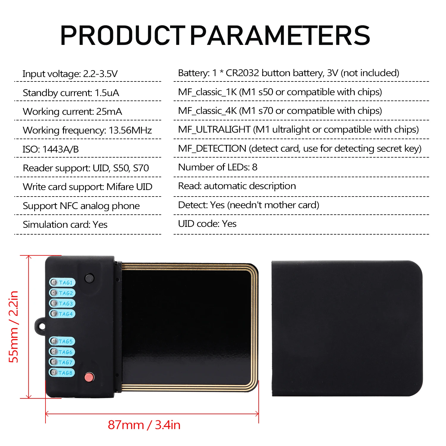 Комплекты Chameleon Mini RDV2.0 13 56 МГц ISO1443A/B Дубликатор RFID UID NFC устройство для чтения