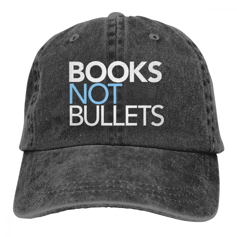 Книги не пули Casquette темно-синий унисекс Мужские Женские джинсовые бейсболка с ремешком кепки Регулируемый Гольф папа шляпа