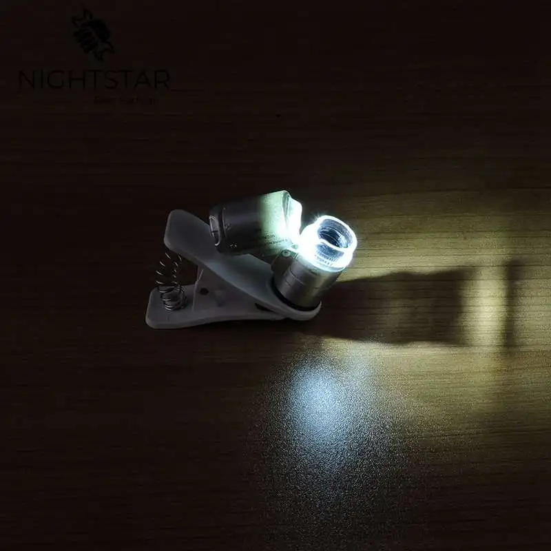 Универсальная Лупа 60x с зумом для сотового телефона микроскоп линза лупа микро