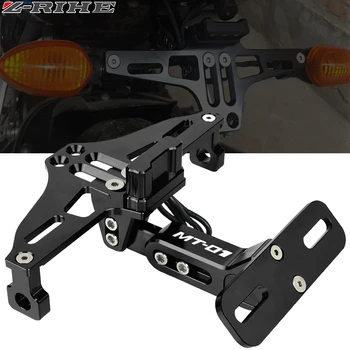 

Motorcycle Adjustable Angle Rear License Number Plate Mount Holder Bracket with LED Light for Yamaha MT-01 MT01 MT 01 2004-2012