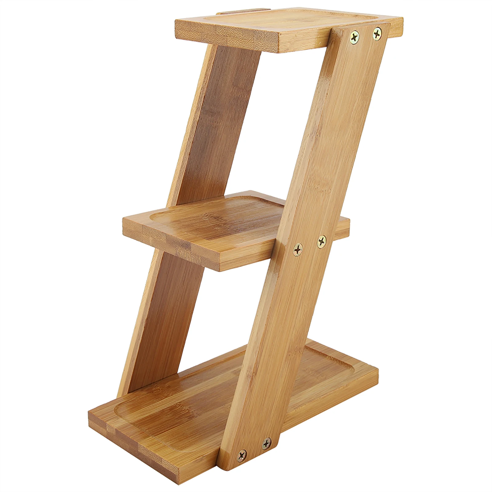 

New Plant Holder 3 Tiers Potted Plant Holder Bamboo Desktop Plant Flower Holders Storage Rack Shelf Dropshipping