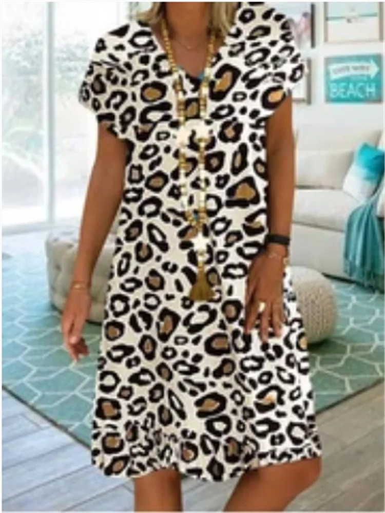 retro leopard print dress