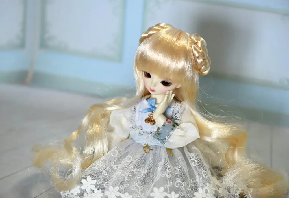 3 1/3 1/4 1/6 BJD/SD кукольный парик Золотой Двойной конский хвост длинные вьющиеся кукольные волосы кукольные аксессуары DIY стиль волос кукольные волосы парик - Цвет: 3