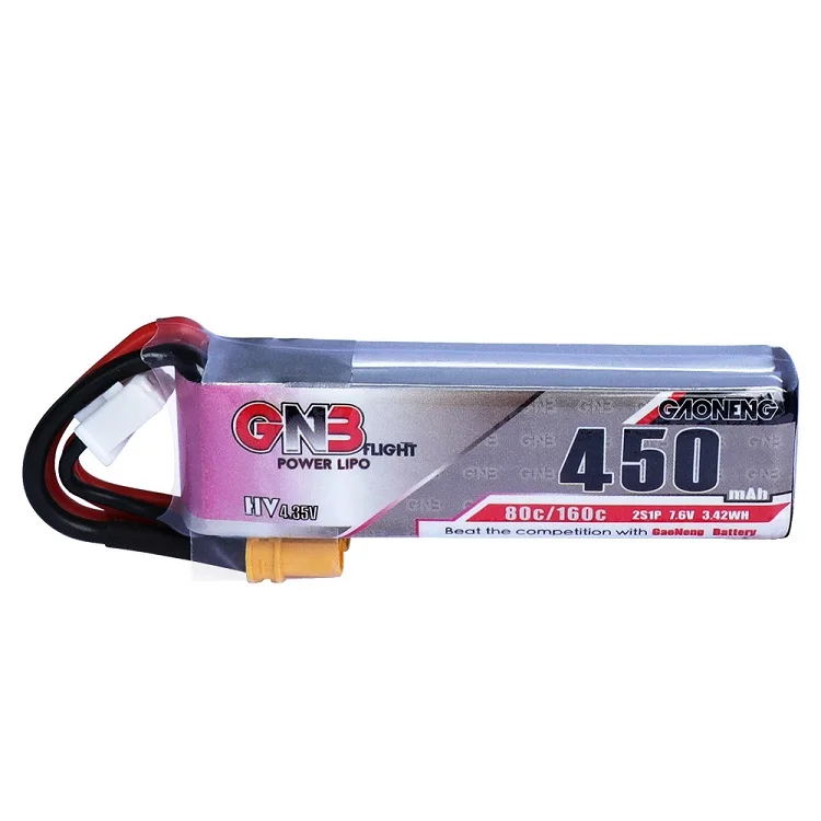 YUKALA 1 3 шт 450mAh 2S 7 6 V 80C/160C тонкий LiHV аккумулятор с разъемом XT30 для FPV гоночный Дрон RC