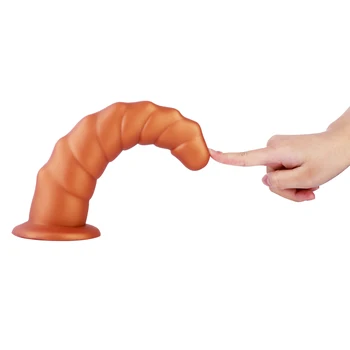 Hismith Golden Dragon Tail 10.08 Inch Silicone Dildo, Suction Cup Dildo for Women and Men Realistic Dildo Sex Toy 5