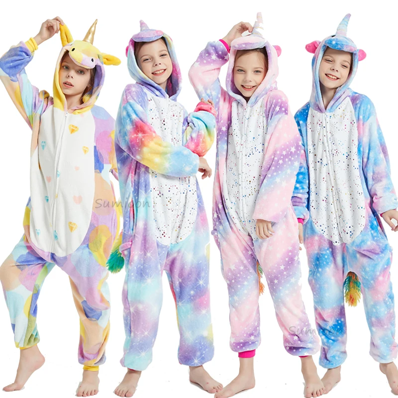 Porque Azul Partina City Kigurumi For Kids Onesie Unicornio Cosplay Panda Costume Flannel Pajama  Onesie Boy Girl Pyjama Sleep Suit Unicorn For Children - Blanket Sleepers -  AliExpress