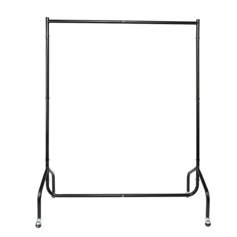 

Black 4ft 2 Sections Moveable Portable Clothes Rack Stand House Furniture