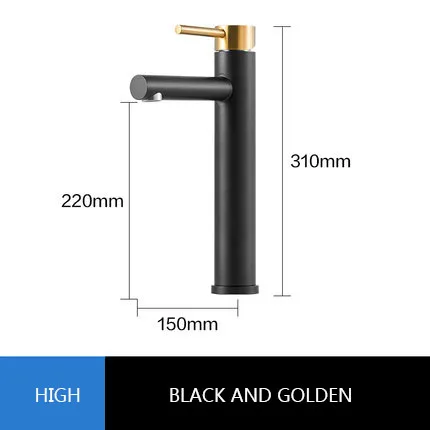 black and golden 2 Senlesen смеситель для раковины черный смеситель для ванны на бортике раковина столешница кран горячей и холодной воды - Цвет: black and golden 2