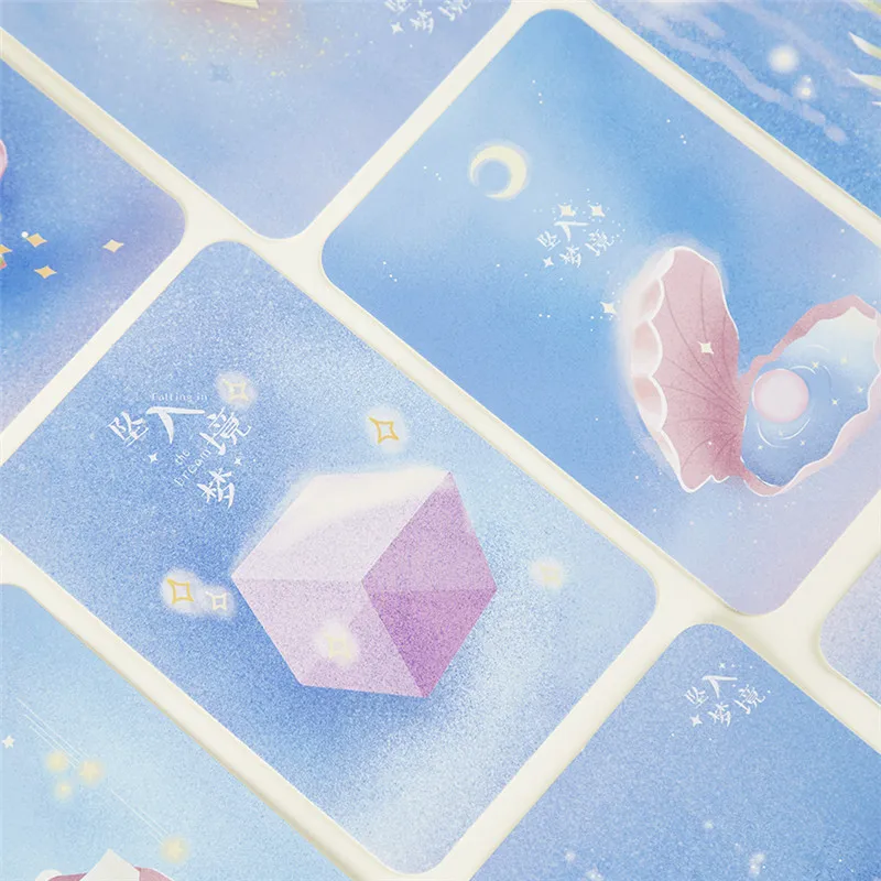 30 Pcs/Set Creative Falling In The Dream Luminous Postcard DIY Greeting Cards Birthday Letter Gift Card Message Card