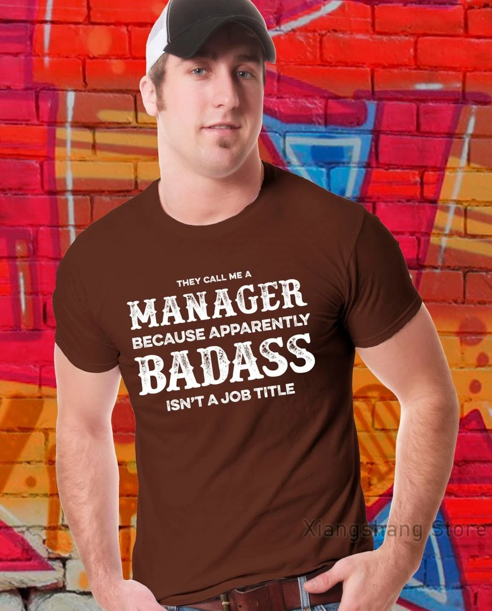 Забавная футболка с надписью They call me a Badass Manager рубашка управления на работу